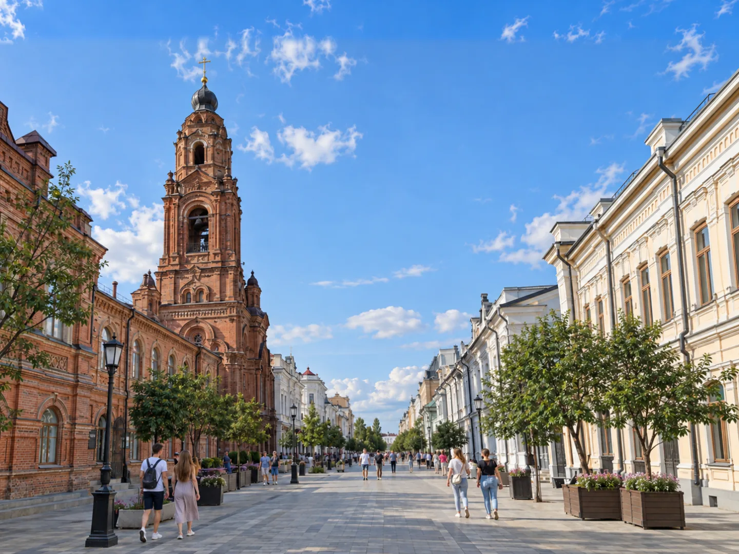 Пешеходная улица Баумана в Казани
